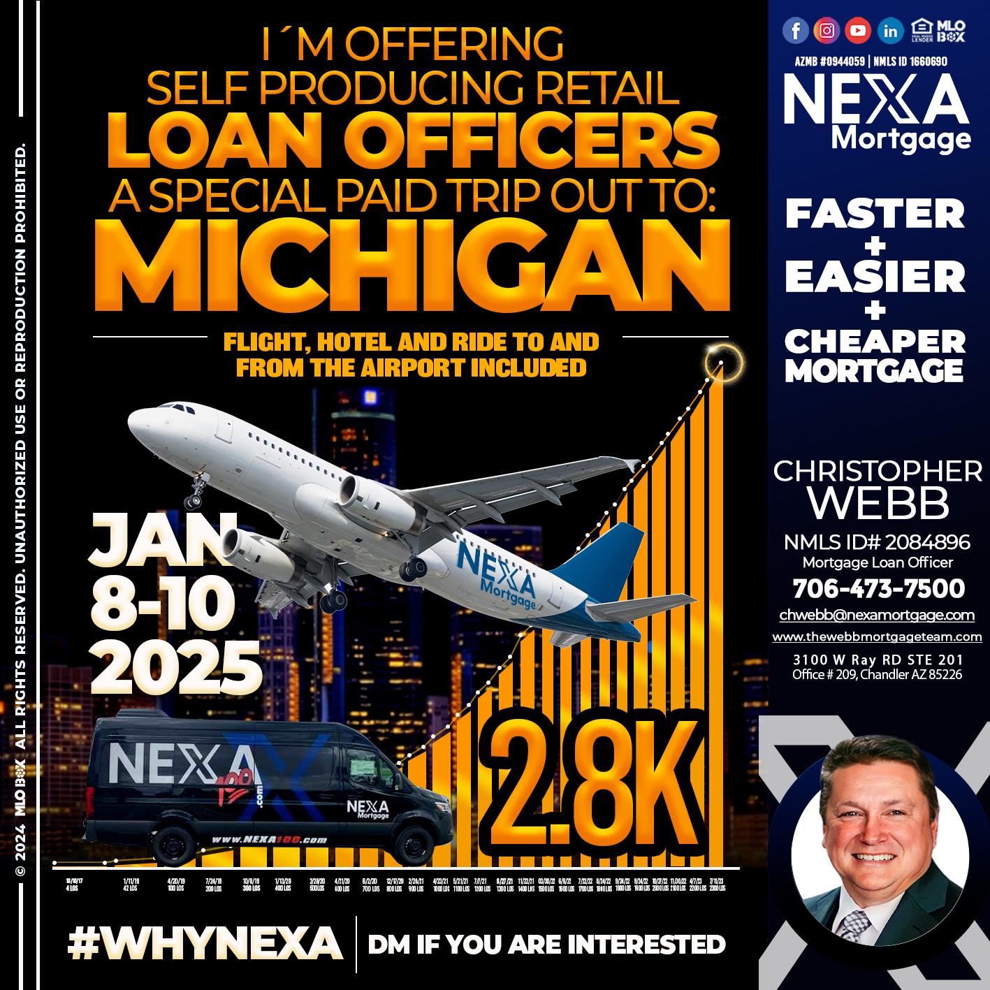 MICHIGAN TRIP - Christopher Webb -Mortgage Loan Officer