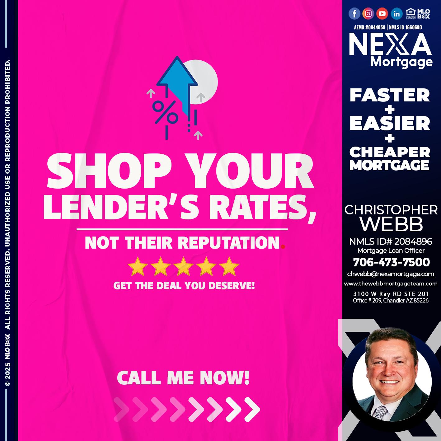 SHOP YOUR - Christopher Webb -Mortgage Loan Officer