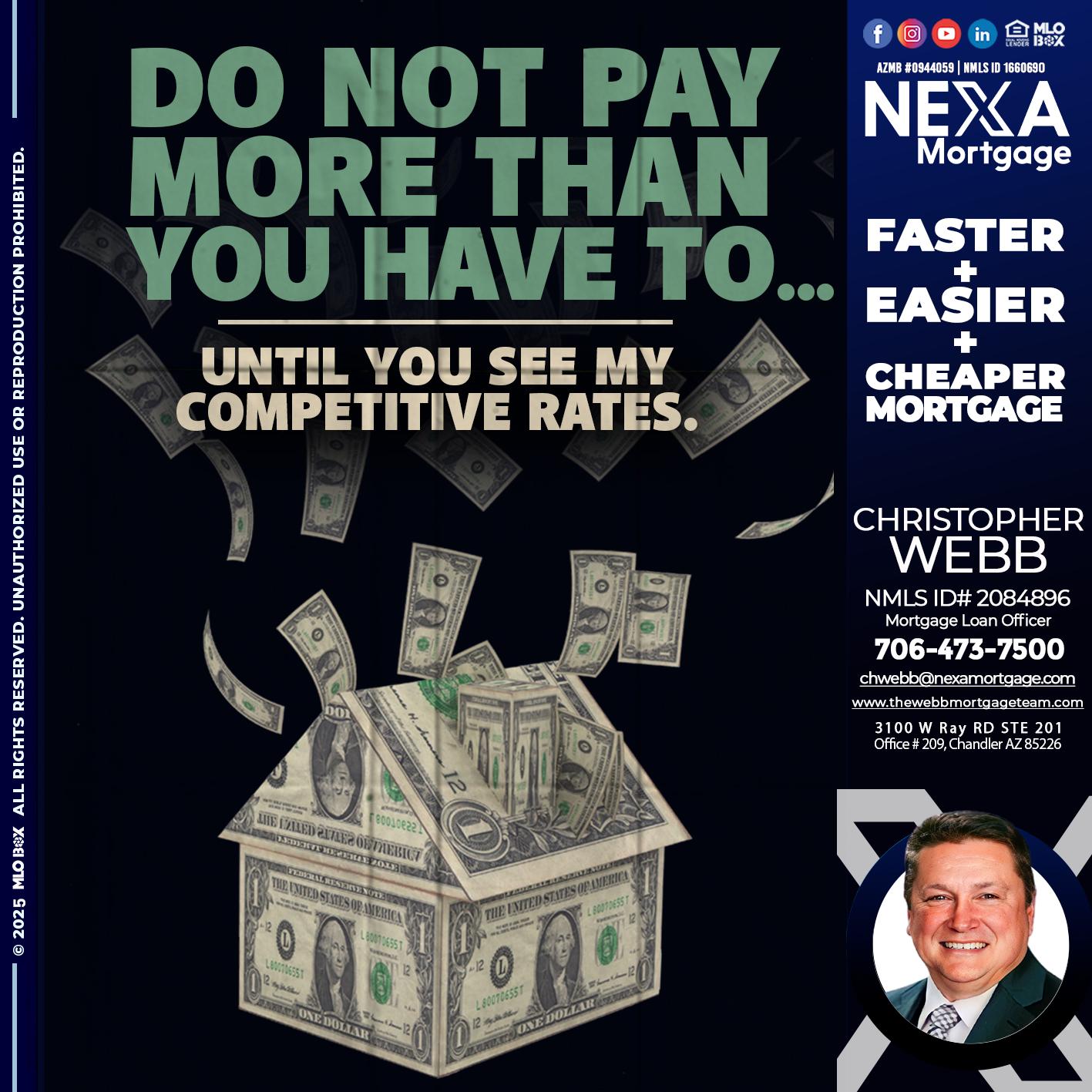 DO NOT PAY - Christopher Webb -Mortgage Loan Officer