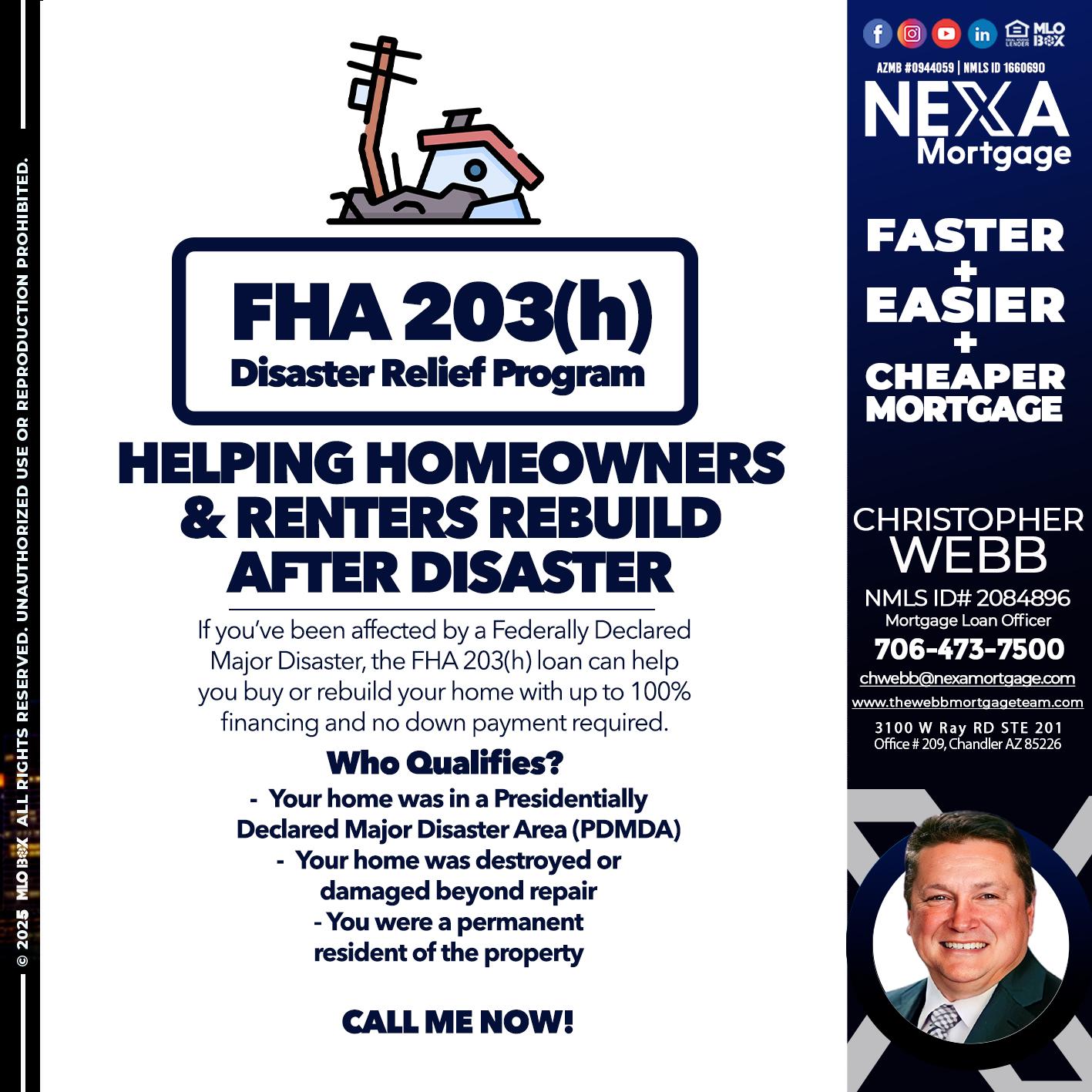 FHA - Christopher Webb -Mortgage Loan Officer
