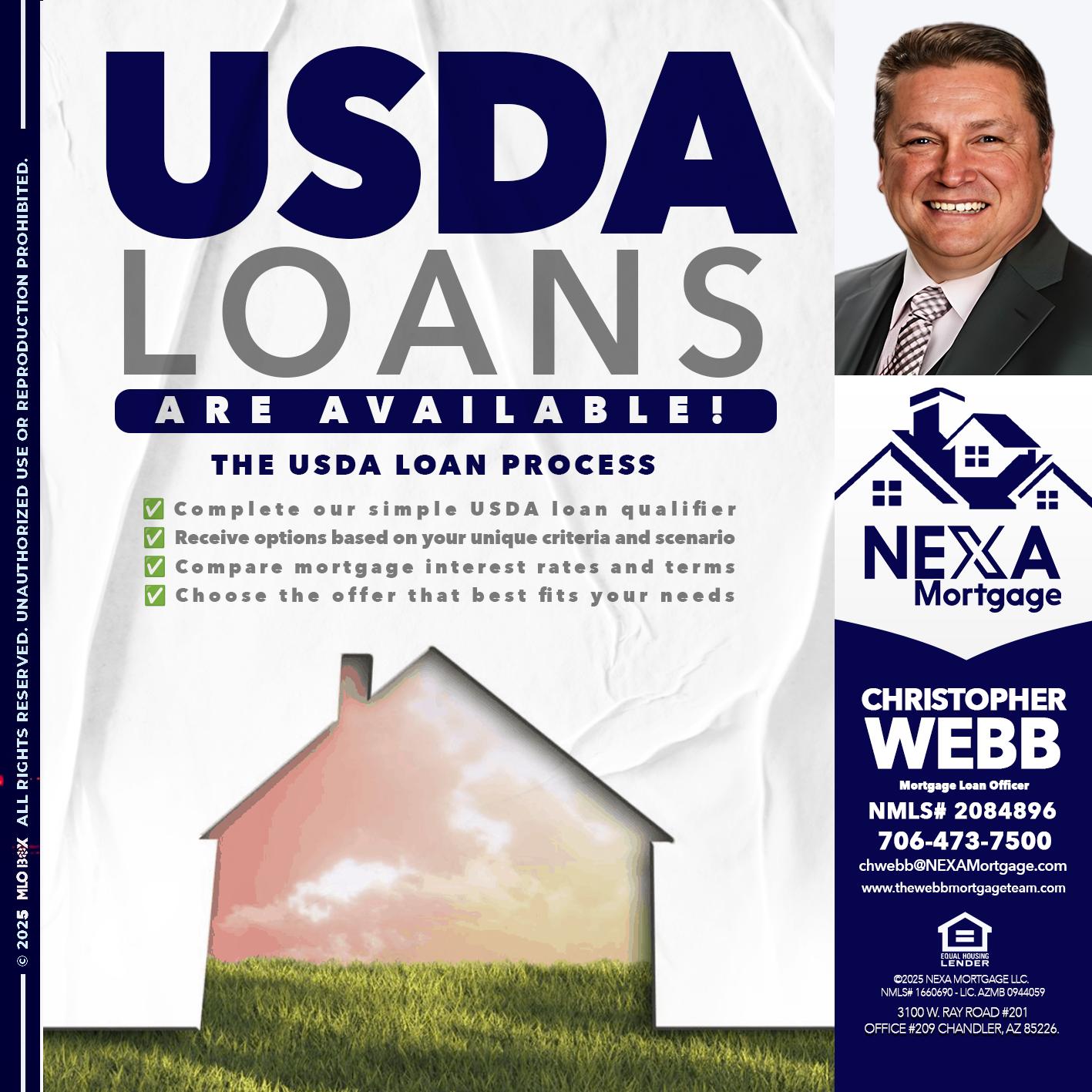 USDA LOANS - Christopher Webb -Mortgage Loan Officer