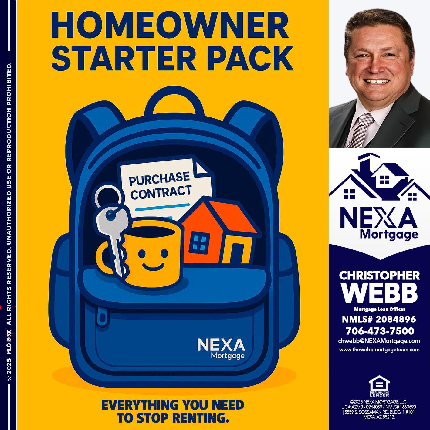 NEED A HOMEOWNER PACK.. - Christopher Webb -Mortgage Loan Officer