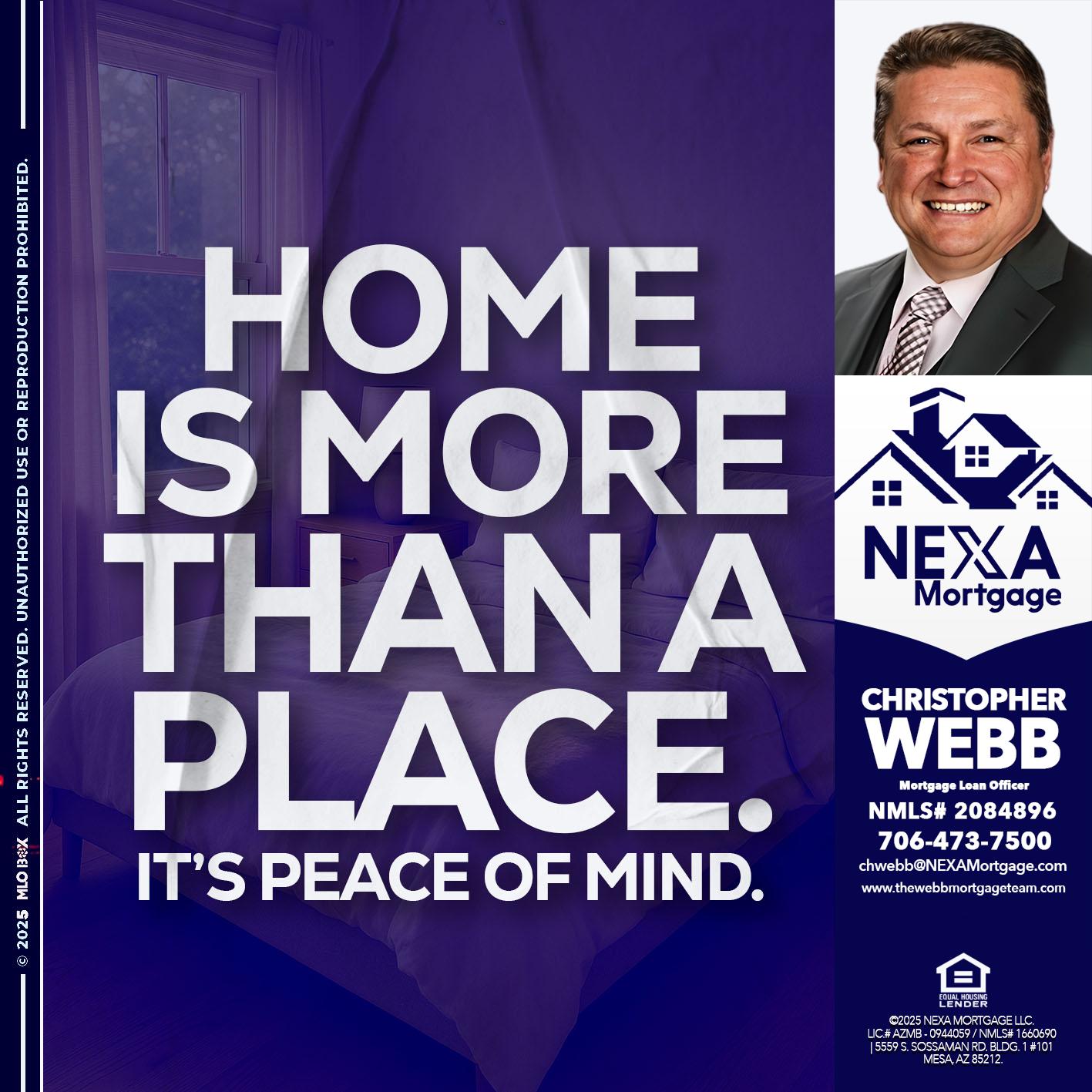 HOME IS MORE - Christopher Webb -Mortgage Loan Officer