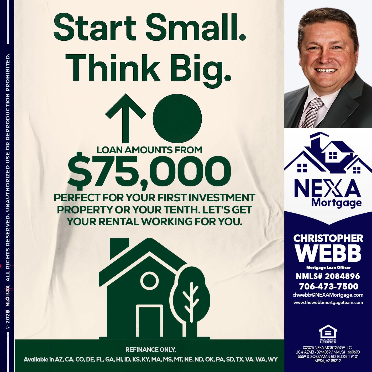 START SMALL - Christopher Webb -Mortgage Loan Officer