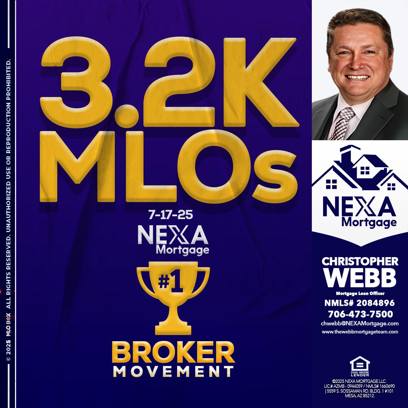 3.2K MLOs - Christopher Webb -Mortgage Loan Officer