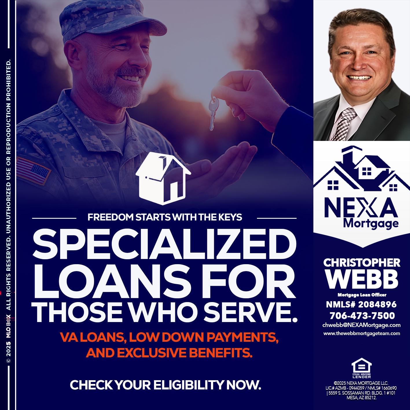 SPECIALIZED LOANS - Christopher Webb -Mortgage Loan Officer