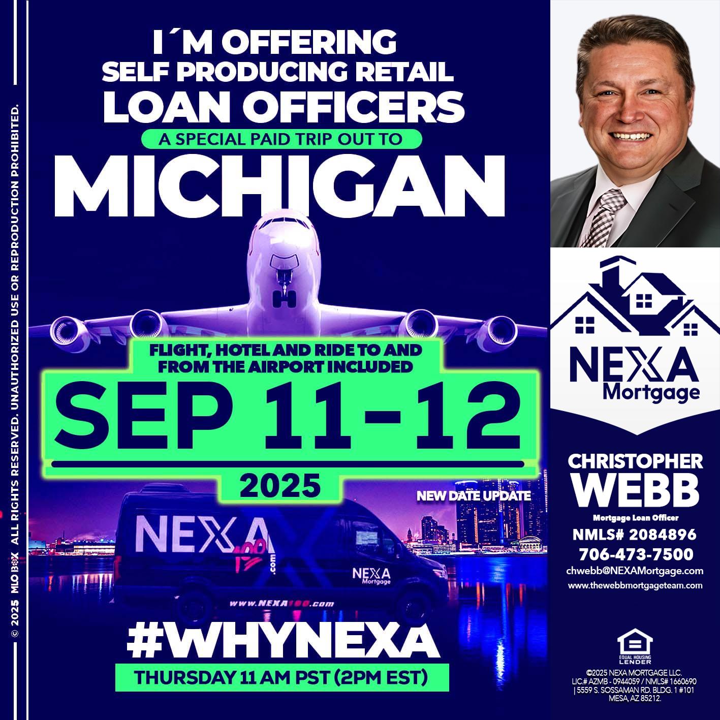 michigan sep 11-12 - Christopher Webb -Mortgage Loan Officer