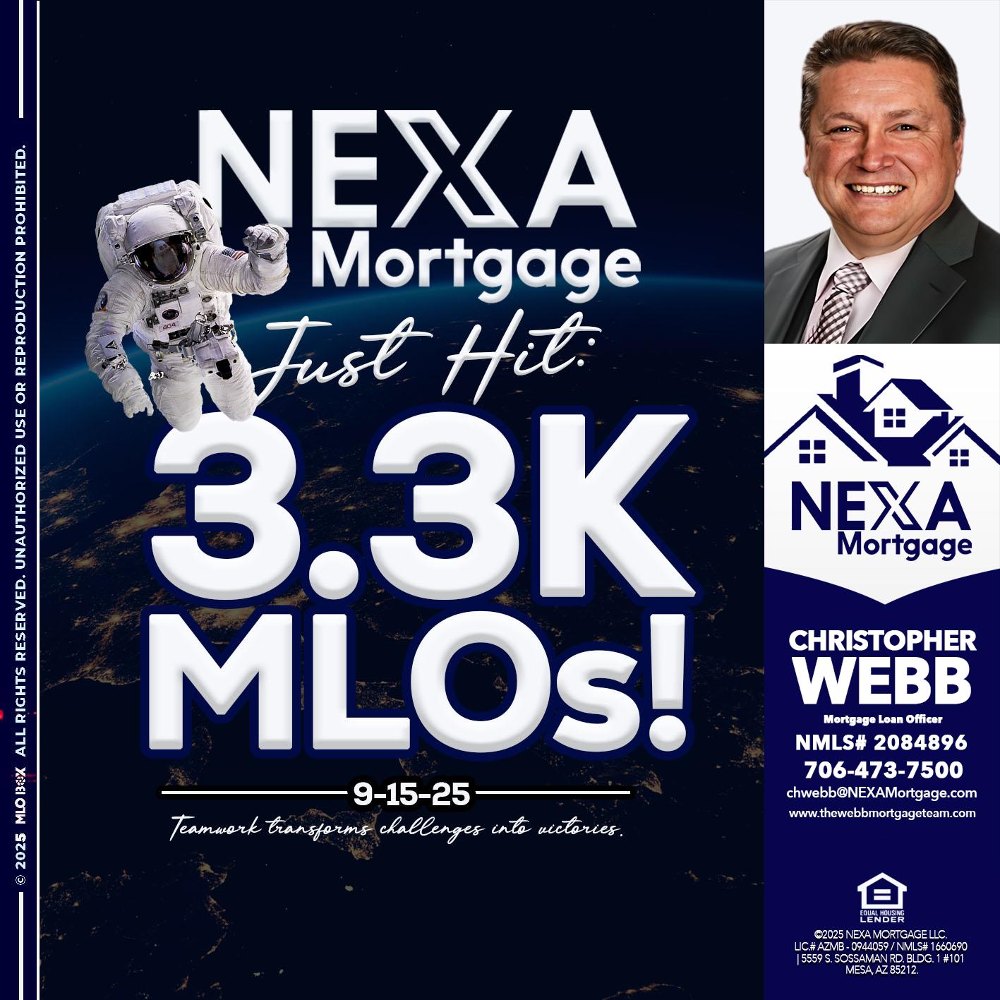 3.3K - Christopher Webb -Mortgage Loan Officer