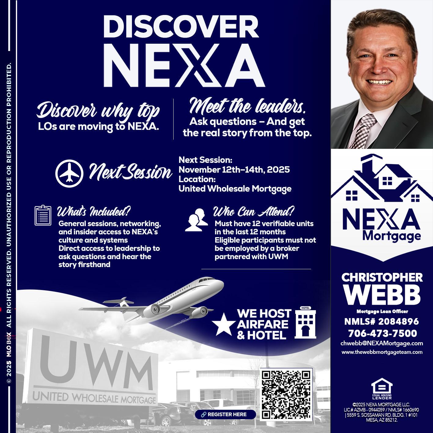 DISCOVER NEXA - Christopher Webb -Mortgage Loan Officer