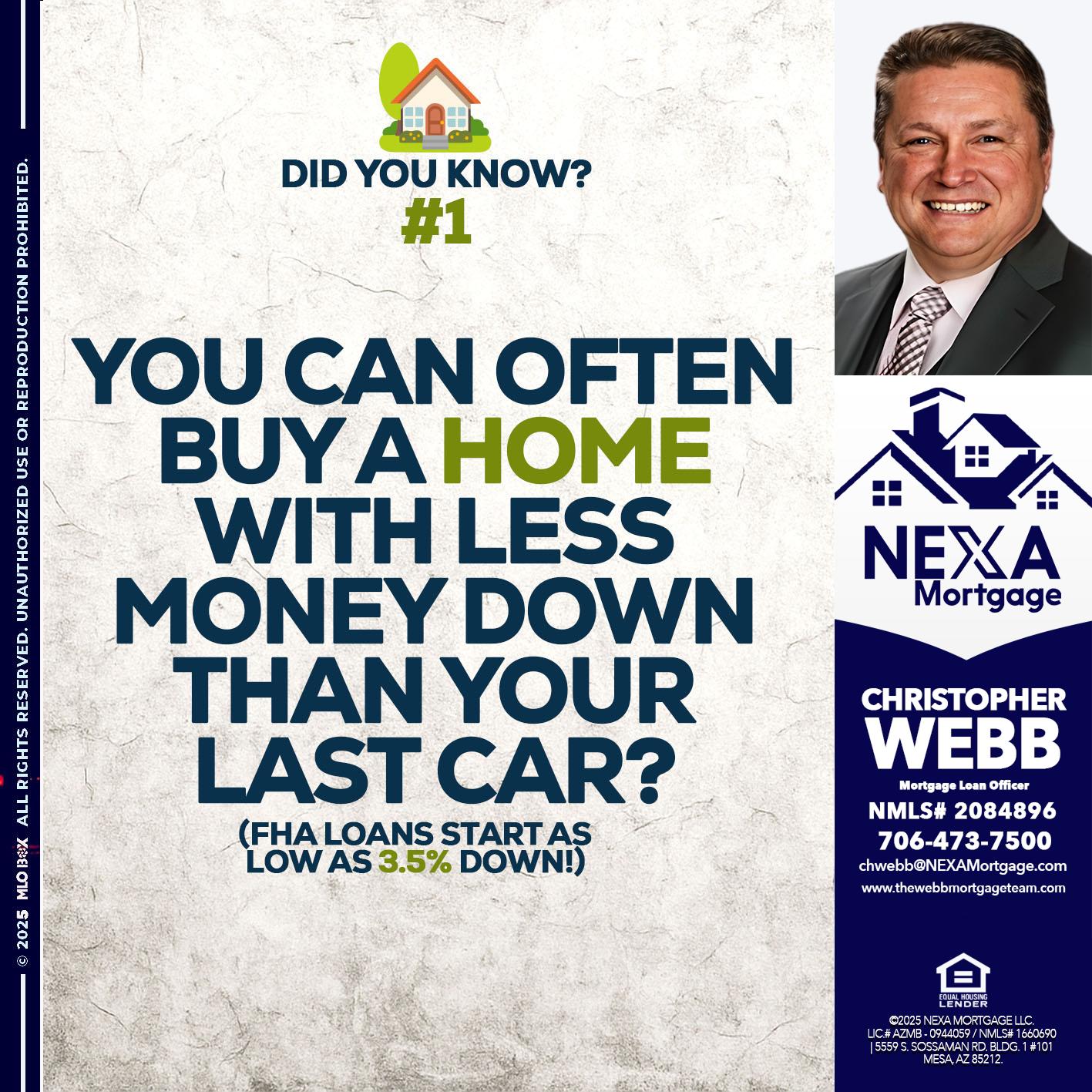 DID YOU KNOW #1 - Christopher Webb -Mortgage Loan Officer