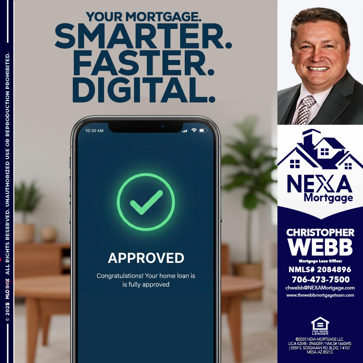 smarter faster digital - Christopher Webb -Mortgage Loan Officer