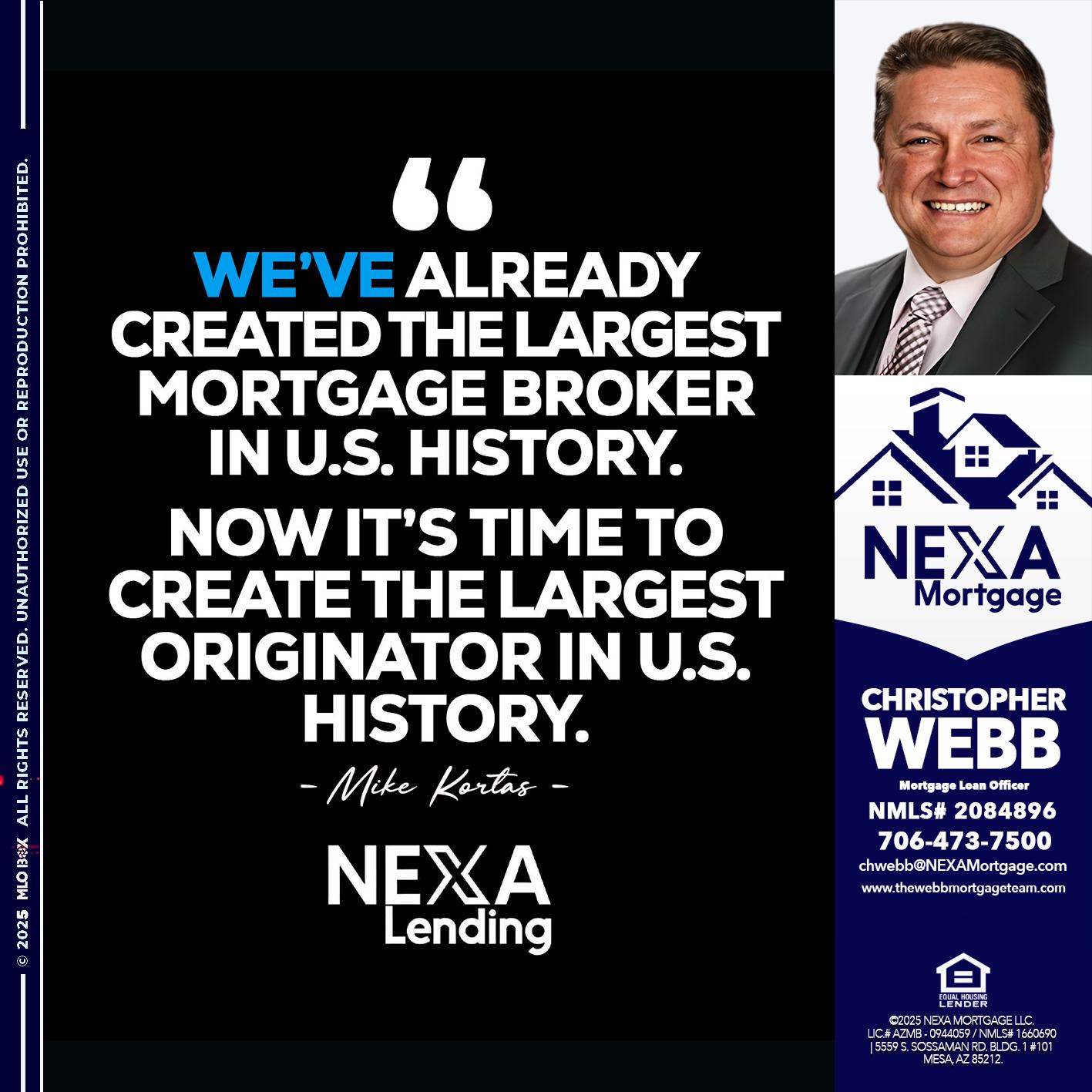 MIKE KORTAS - Christopher Webb -Mortgage Loan Officer