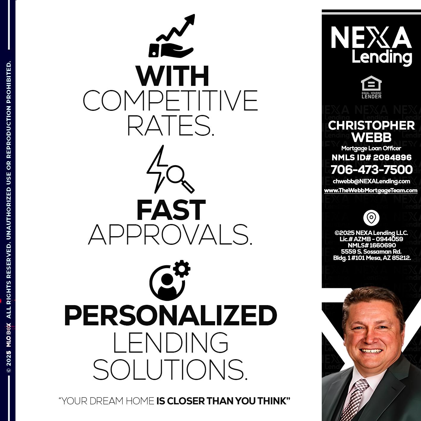 WITH COMPETITIVES RATES - Christopher Webb -Mortgage Loan Officer