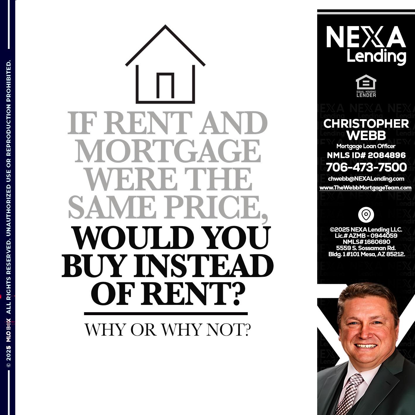IF RENT - Christopher Webb -Mortgage Loan Officer