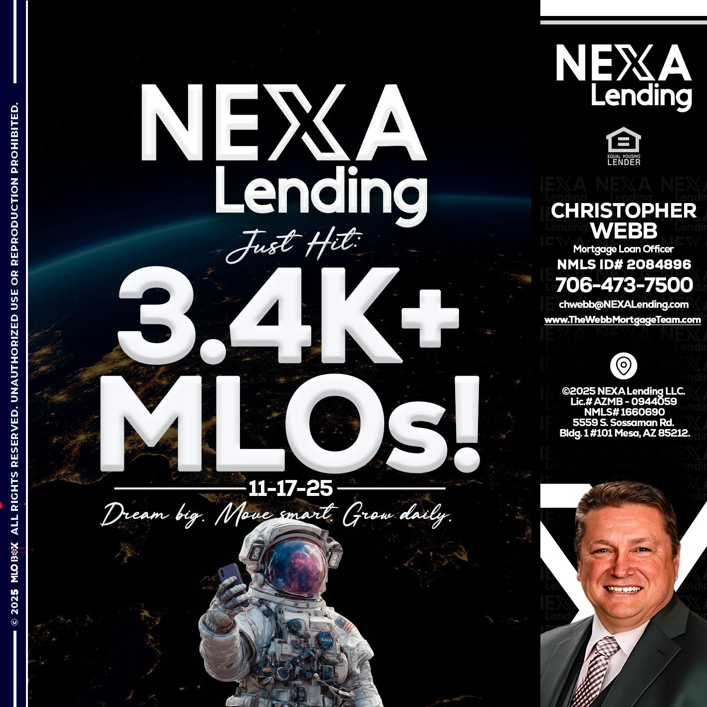 3.4K MLOs - Christopher Webb -Mortgage Loan Officer