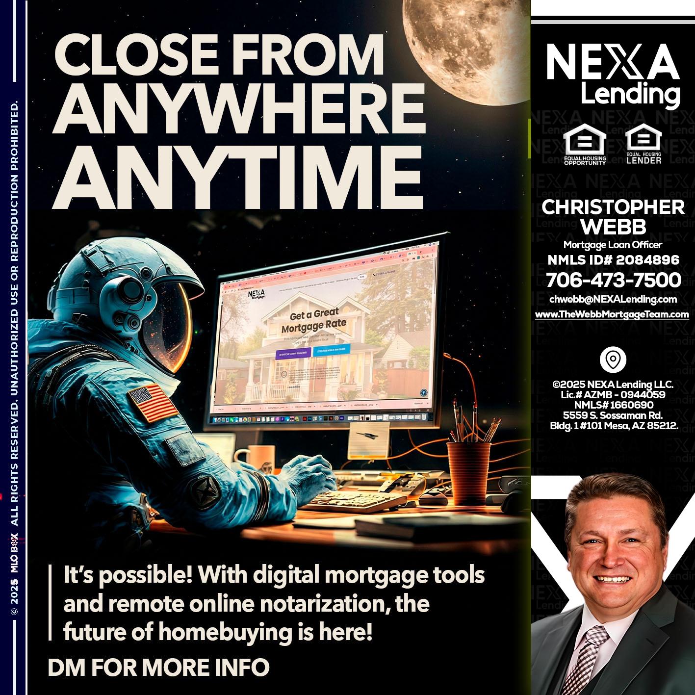 close from - Christopher Webb -Mortgage Loan Officer