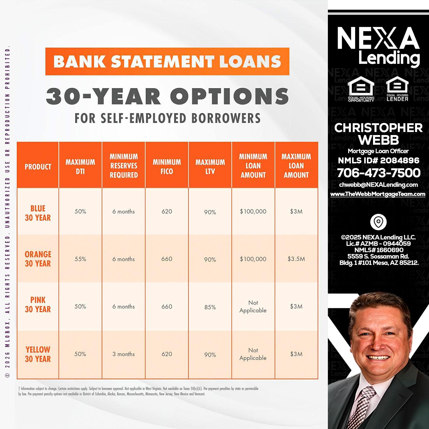 30 YEARS OPTIONS - Christopher Webb -Mortgage Loan Officer