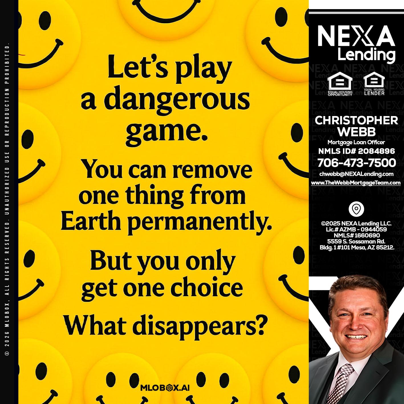 LETS PLAY - Christopher Webb -Mortgage Loan Officer