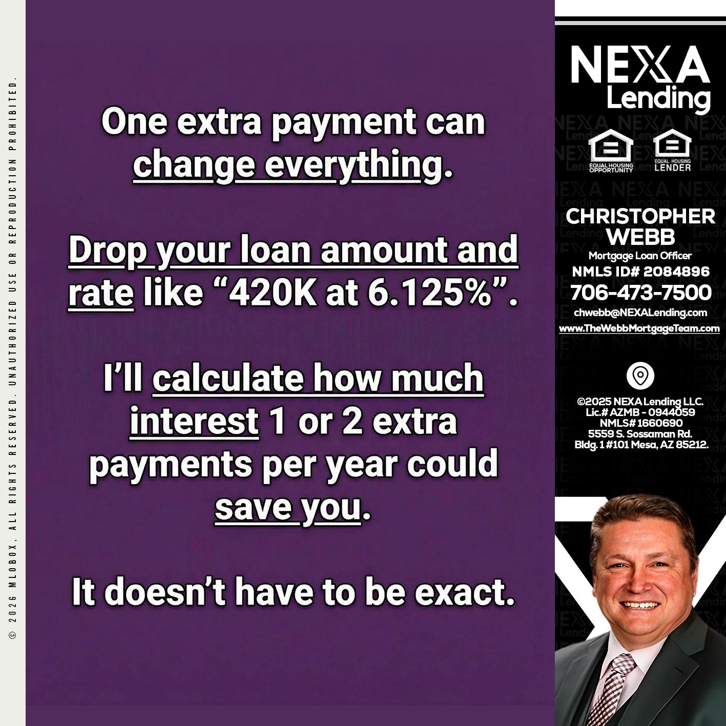 ONE EXTRA - Christopher Webb -Mortgage Loan Officer