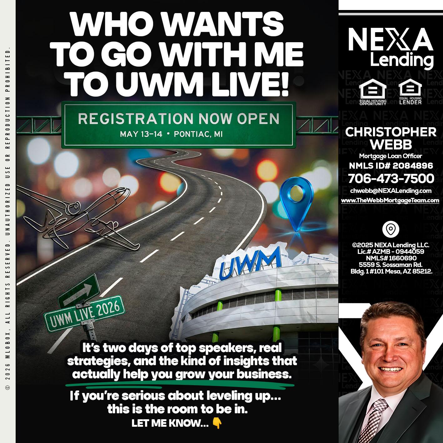 WHO WANTS - Christopher Webb -Mortgage Loan Officer