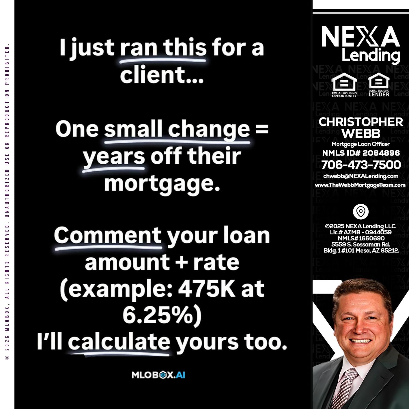 I JUST RAN - Christopher Webb -Mortgage Loan Officer