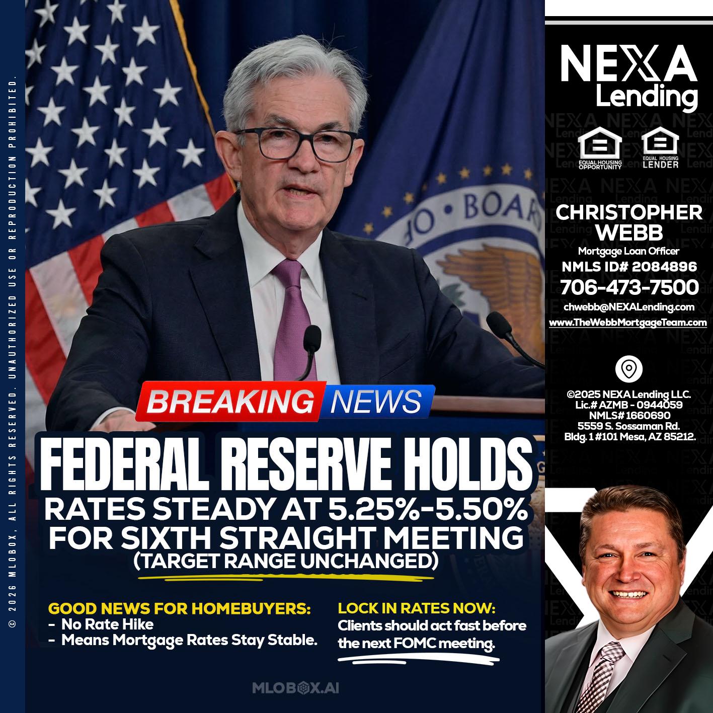 federal reserve - Christopher Webb -Mortgage Loan Officer