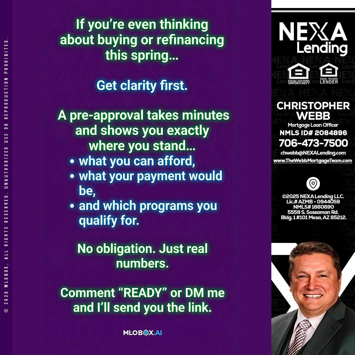 IF YOU THINKING - Christopher Webb -Mortgage Loan Officer