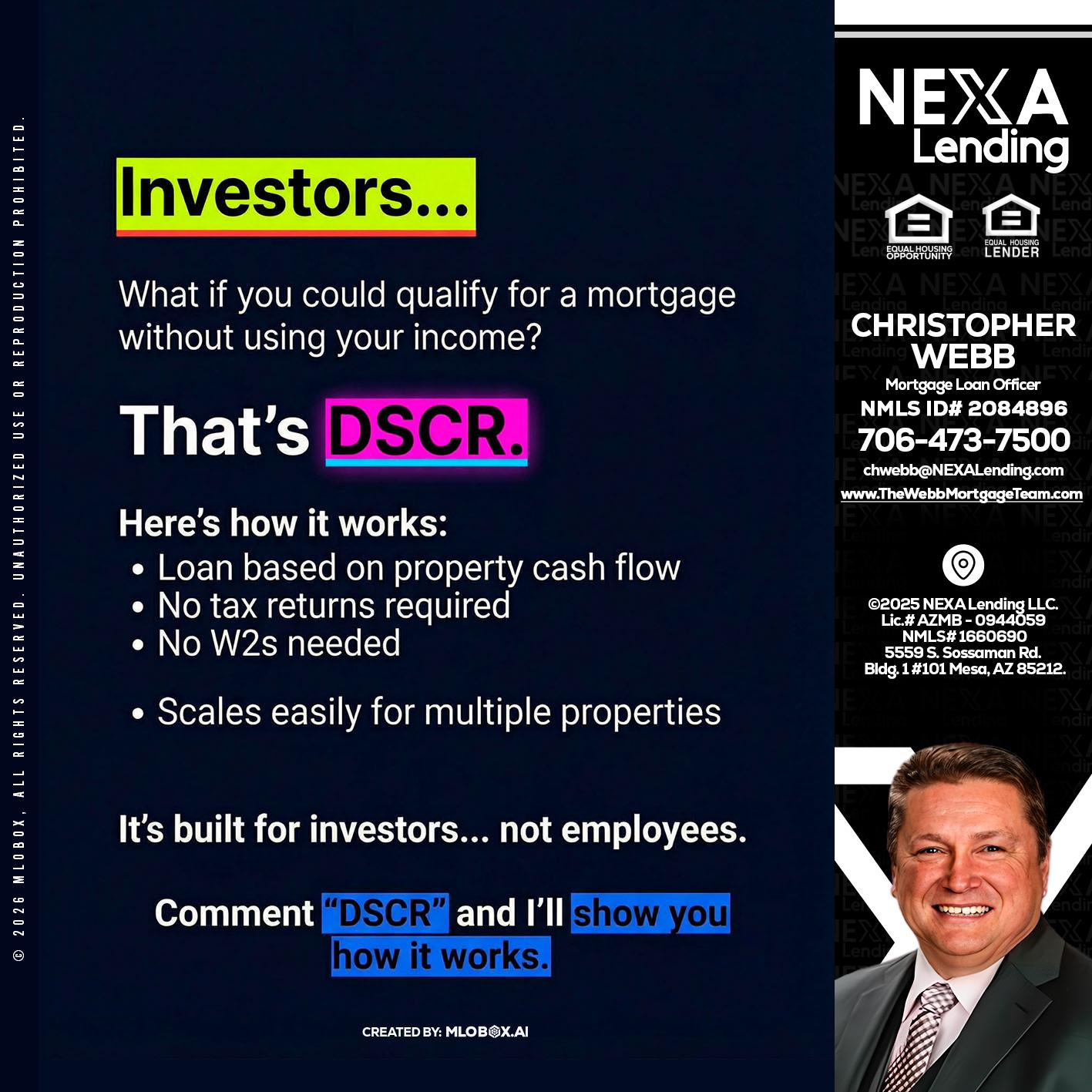 INVESTORS - Christopher Webb -Mortgage Loan Officer