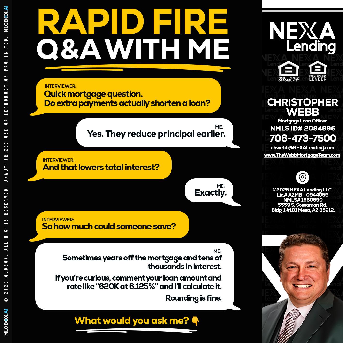 RAPID FIRE QA - Christopher Webb -Mortgage Loan Officer