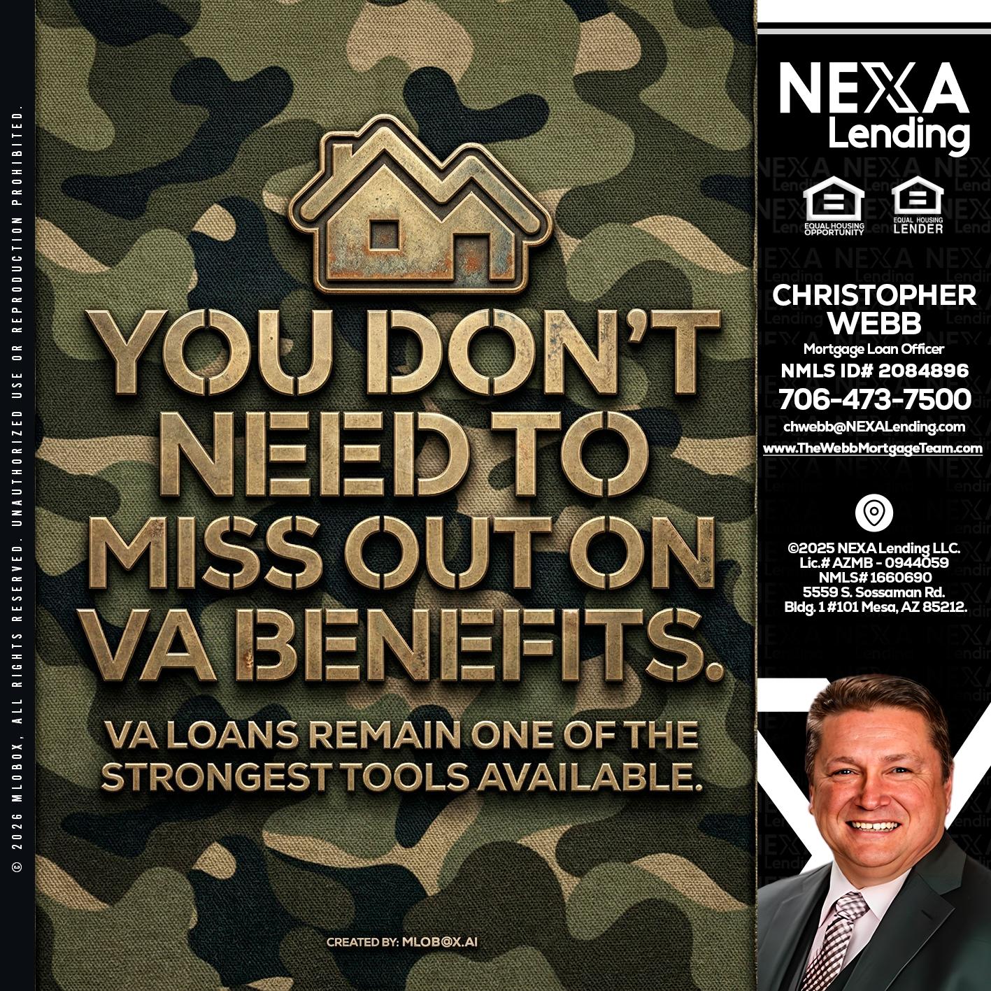 you don't need - Christopher Webb -Mortgage Loan Officer