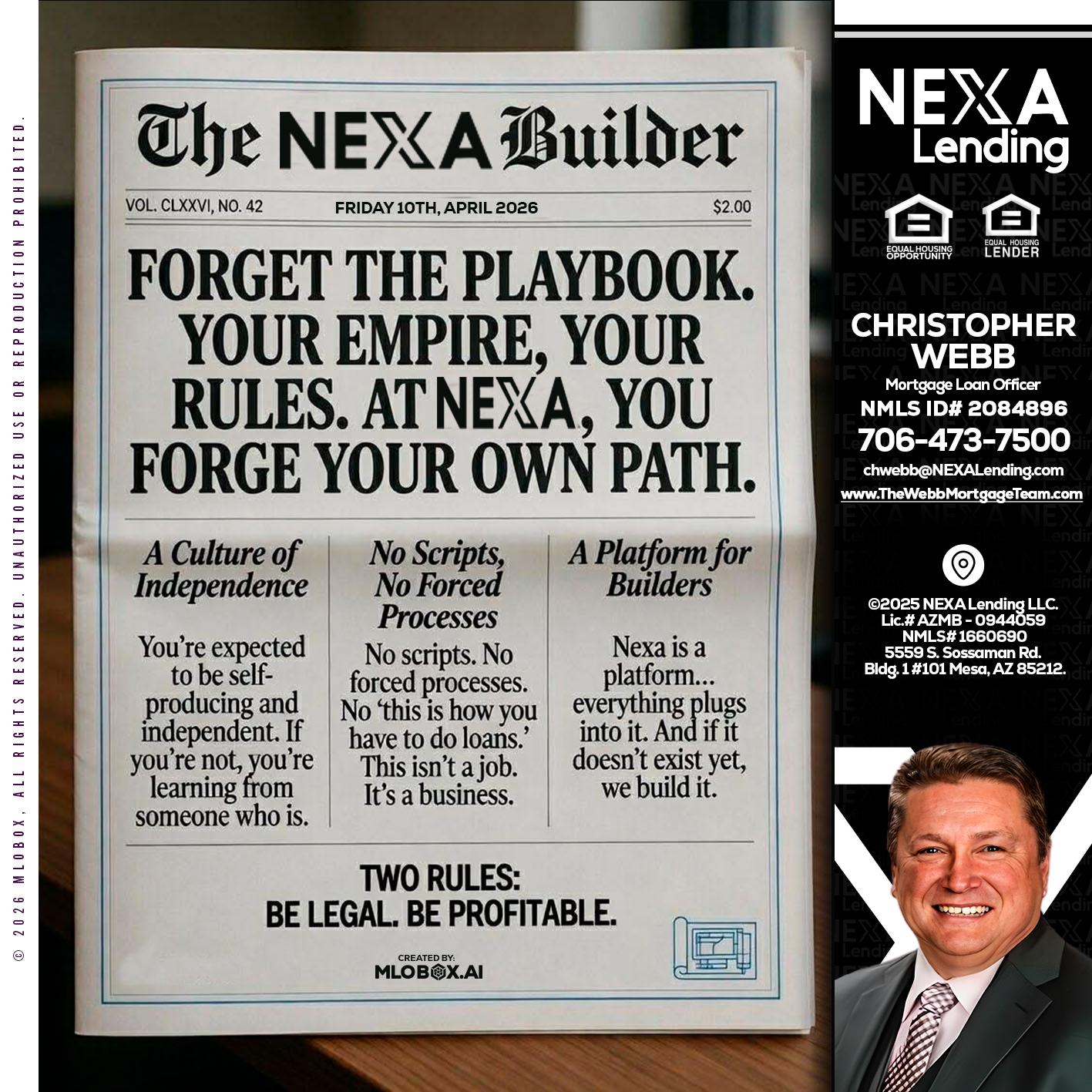 THE NEXA BUILDER - Christopher Webb -Mortgage Loan Officer