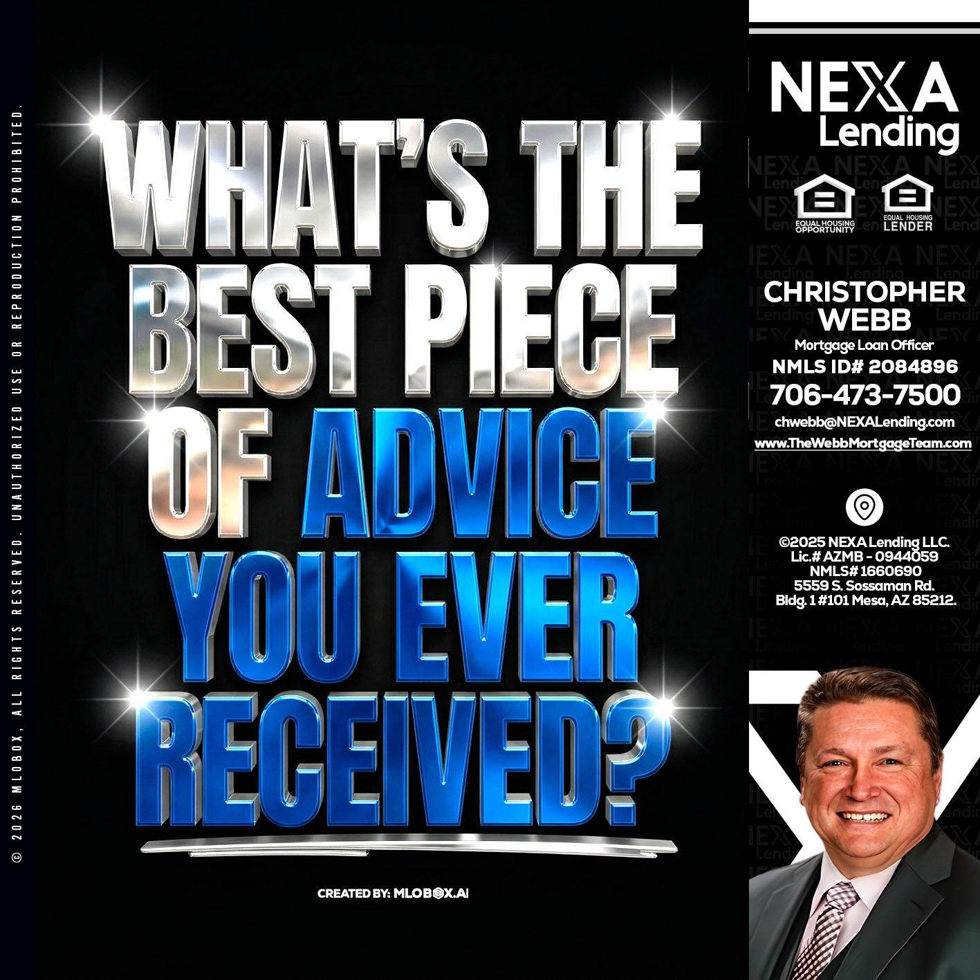 WHATS THE BEST - Christopher Webb -Mortgage Loan Officer