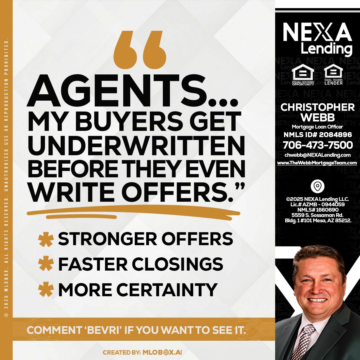 agents - Christopher Webb -Mortgage Loan Officer