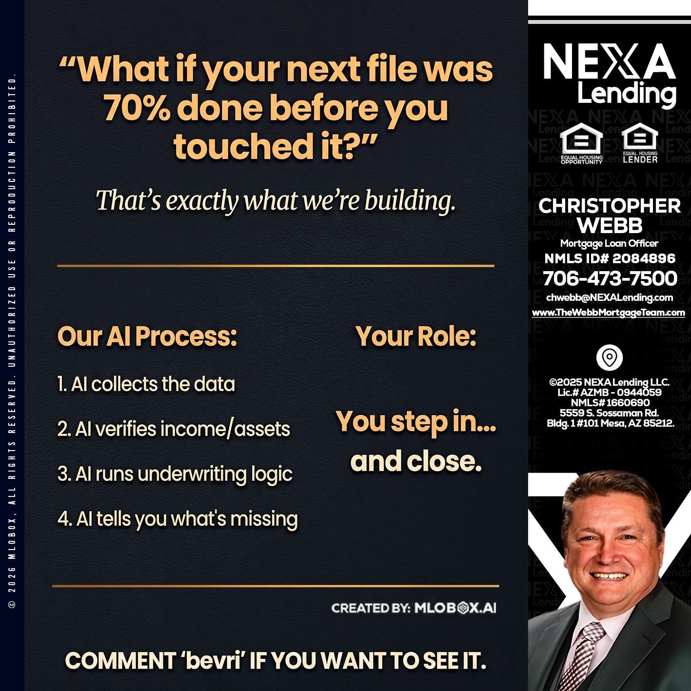 WHAT IF YOUR - Christopher Webb -Mortgage Loan Officer