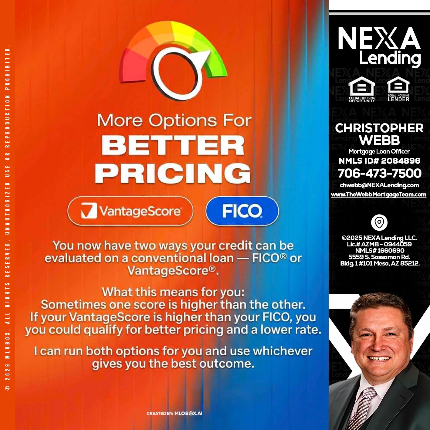 BETTER PRICING - Christopher Webb -Mortgage Loan Officer