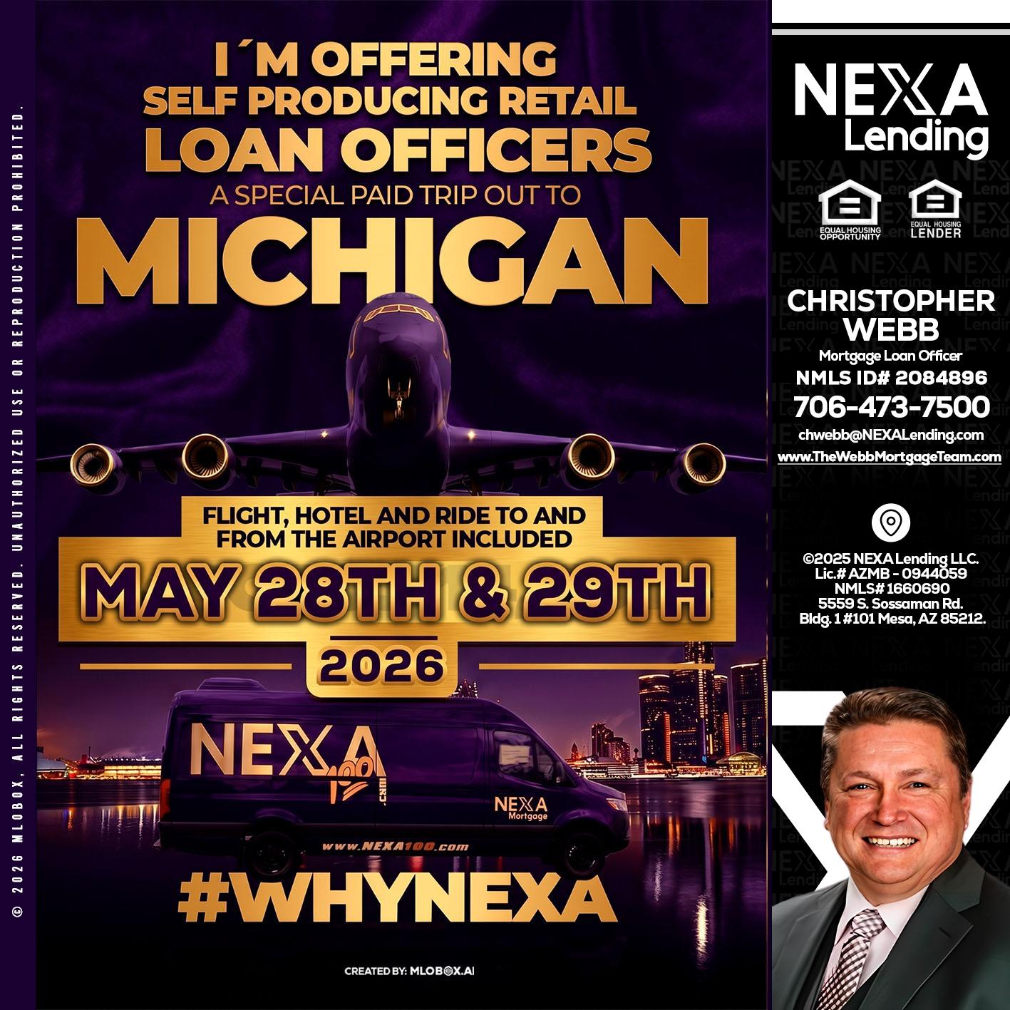 MICHIGAN - Christopher Webb -Mortgage Loan Officer