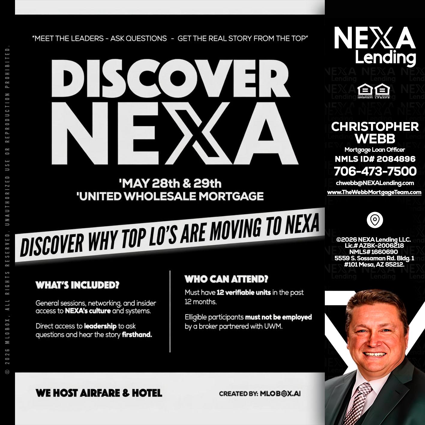 DISCOVER NEXA - Christopher Webb -Mortgage Loan Officer