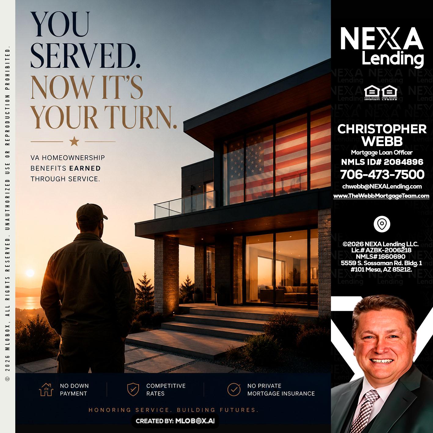 YOU SERVED - Christopher Webb -Mortgage Loan Officer