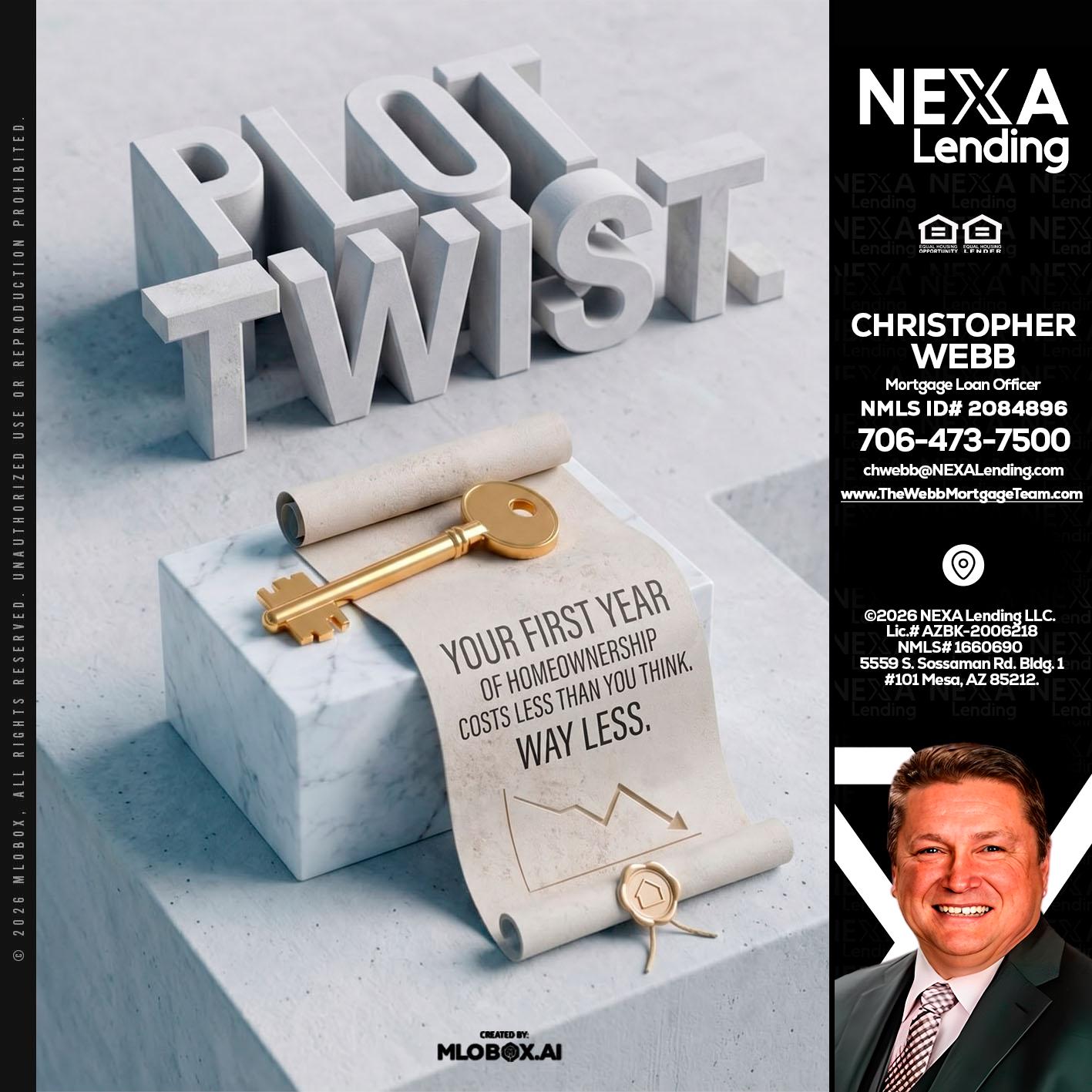 PLOT TWIST - Christopher Webb -Mortgage Loan Officer