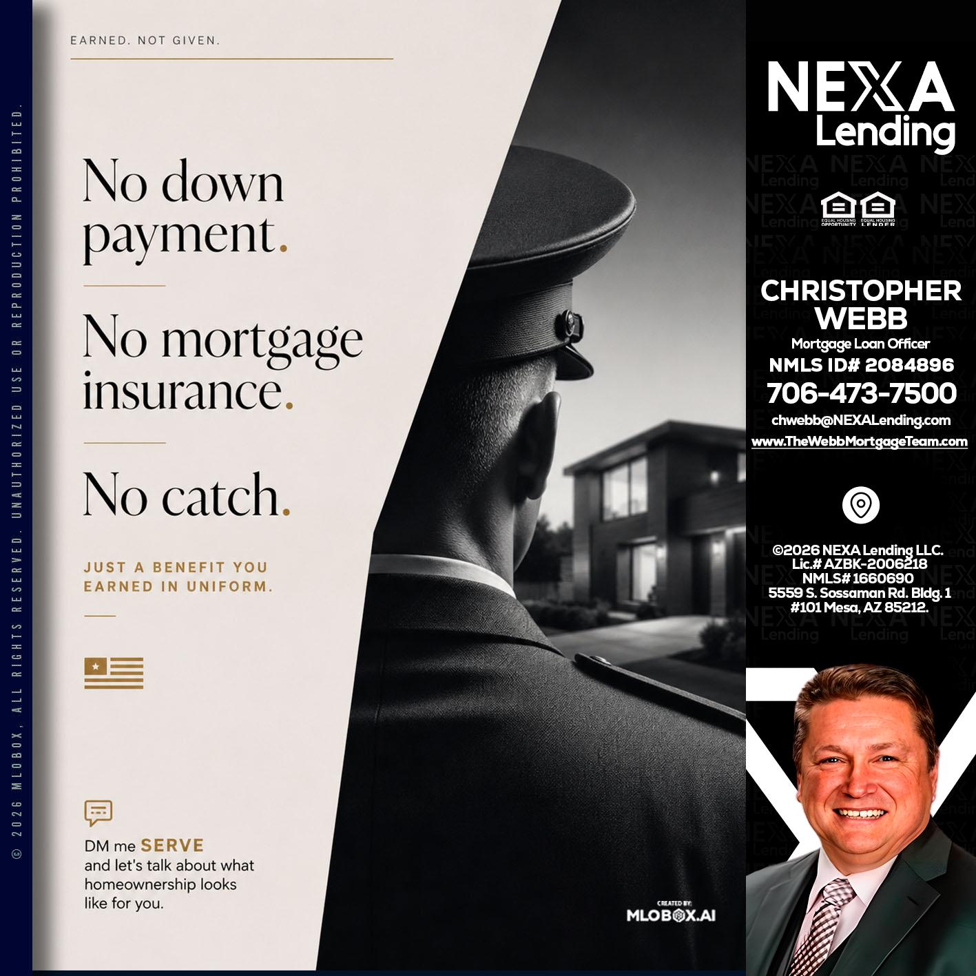 NO DOWN PAYMENT - Christopher Webb -Mortgage Loan Officer