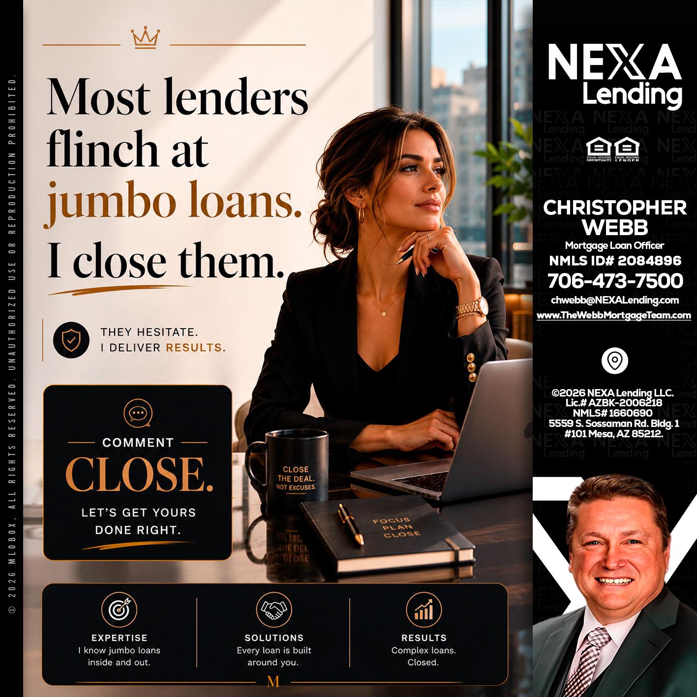 most lenders - Christopher Webb -Mortgage Loan Officer