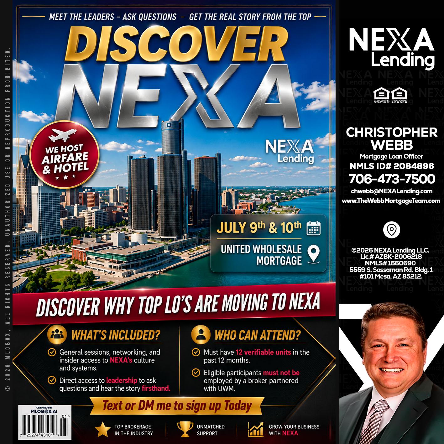 DISCOVER NEXA - Christopher Webb -Mortgage Loan Officer