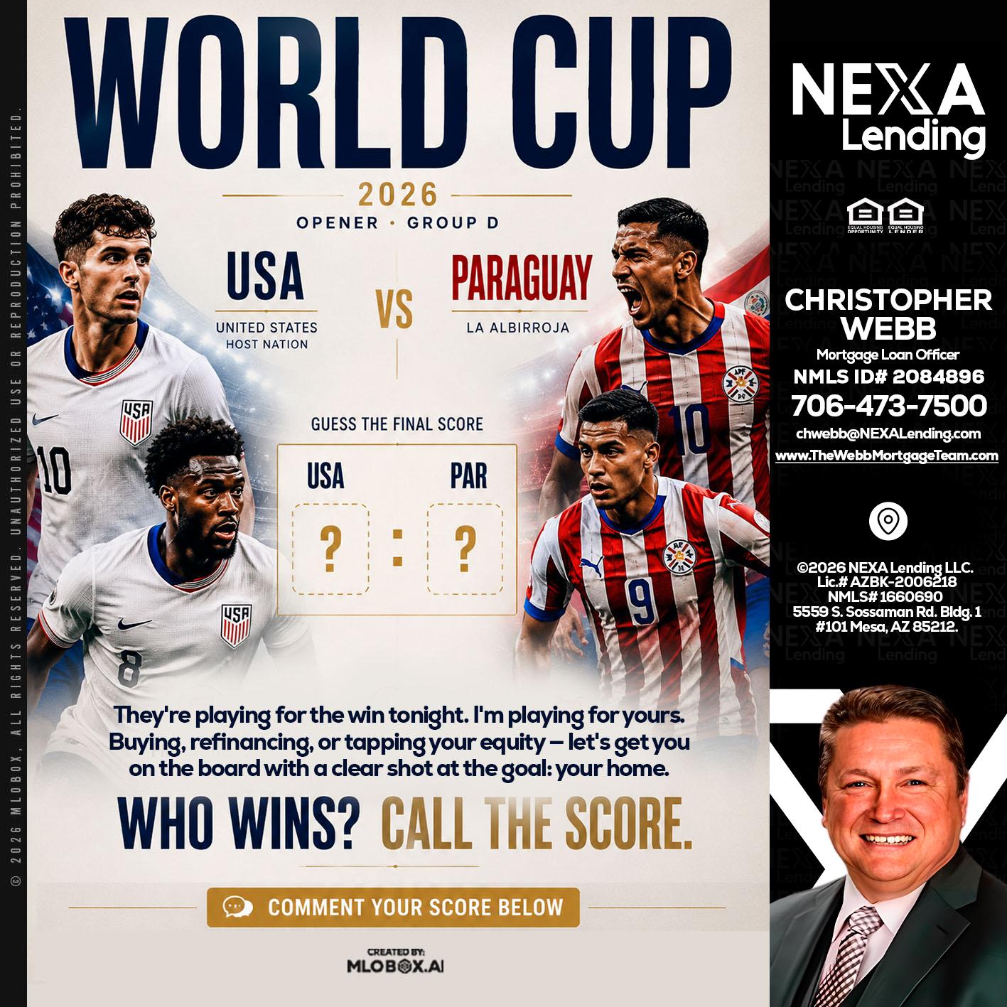 WORLD CUP 2026 - Christopher Webb -Mortgage Loan Officer