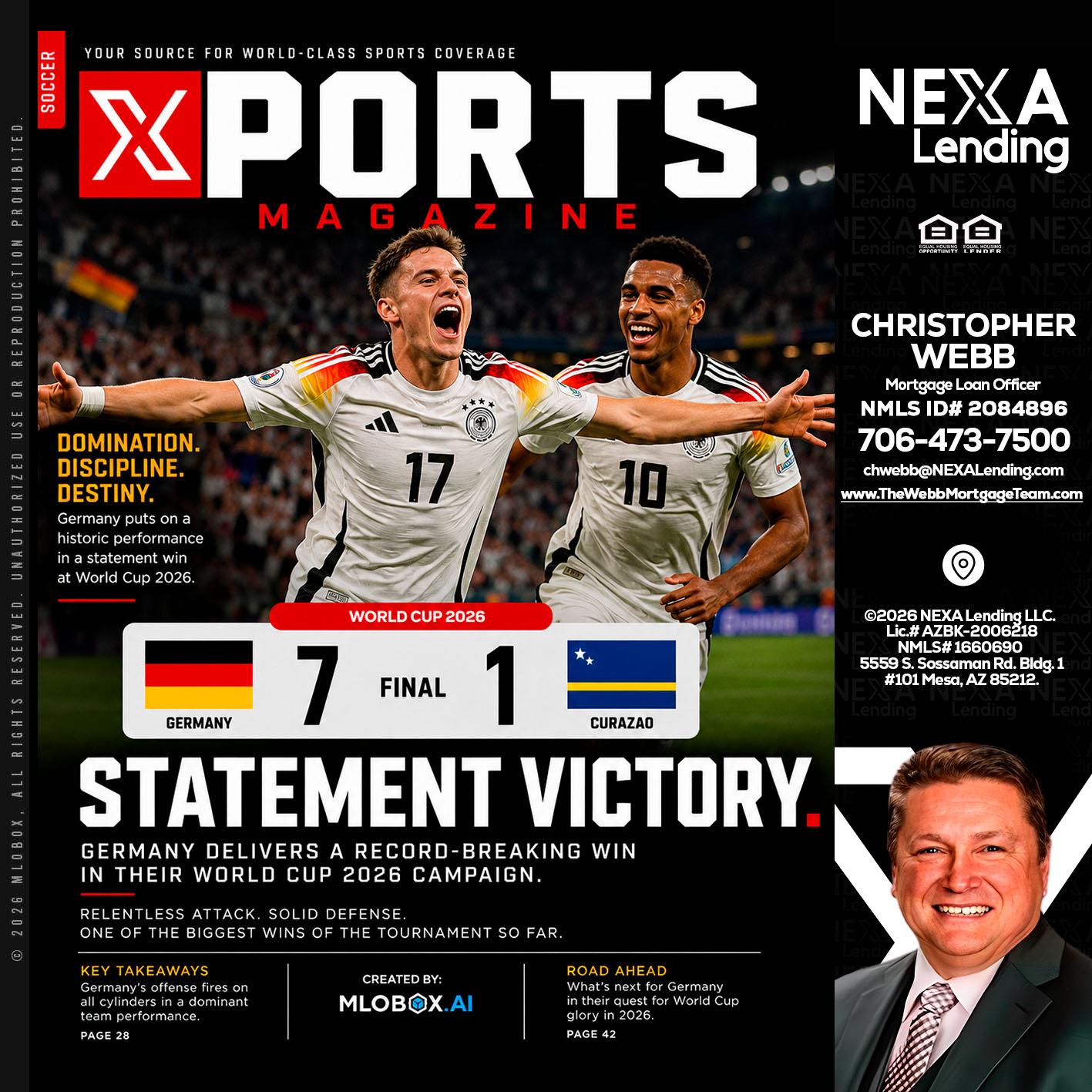 GERMANY VS CURASSAO (7-1) - Christopher Webb -Mortgage Loan Officer