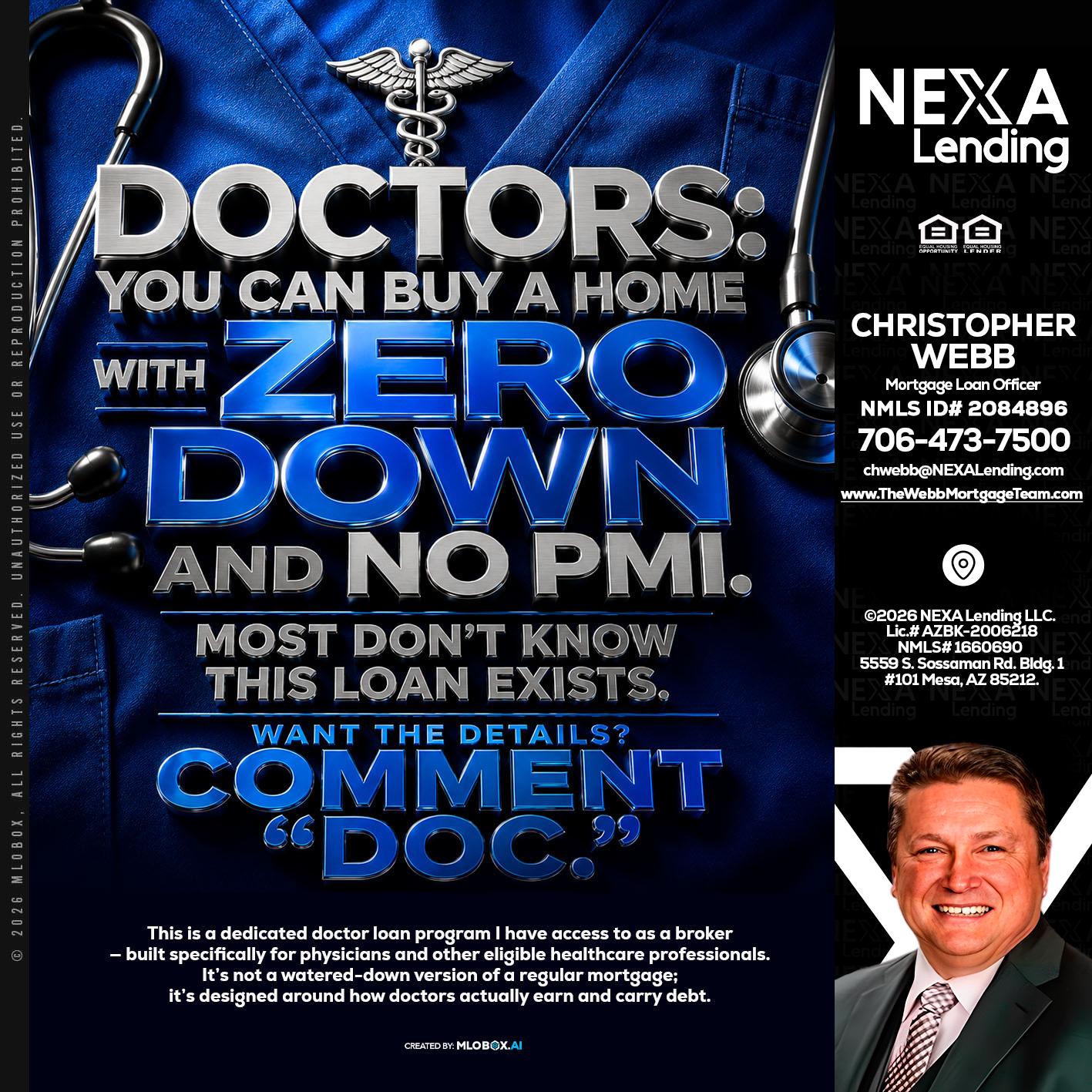 DOCTORS YOU CAN BUY - Christopher Webb -Mortgage Loan Officer