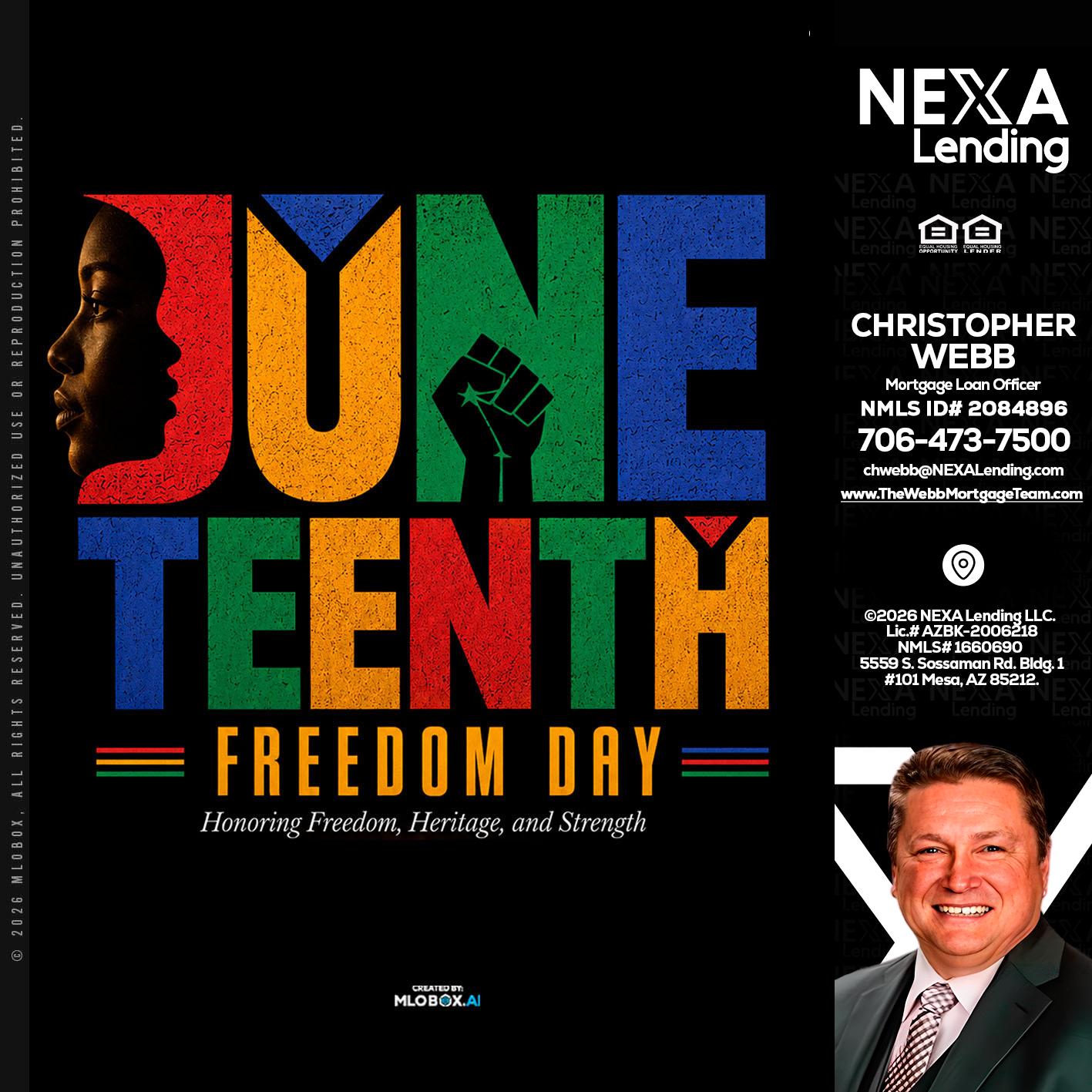 Juneteenth - Christopher Webb -Mortgage Loan Officer