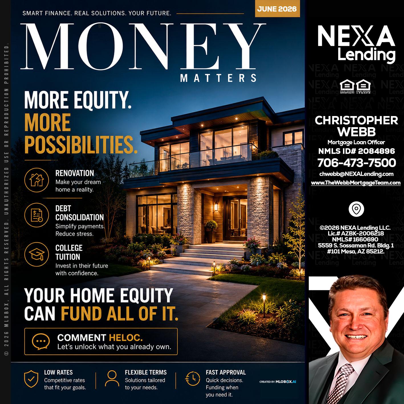 MONEY MATTERS - Christopher Webb -Mortgage Loan Officer