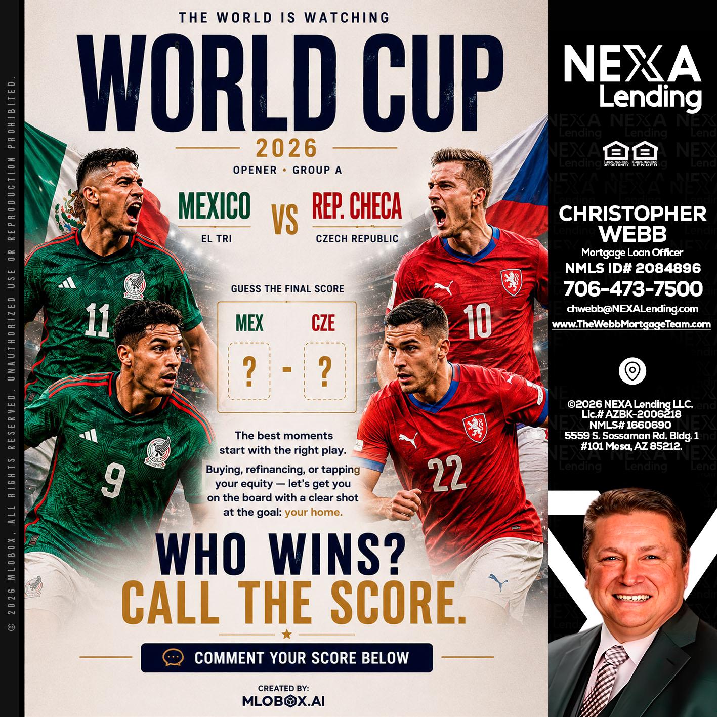 WORLD CUP 2026 - Christopher Webb -Mortgage Loan Officer