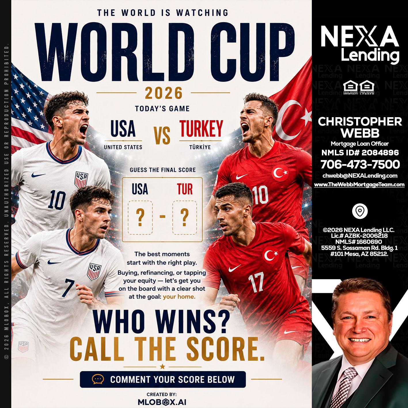 WORLD CUP 2026 - Christopher Webb -Mortgage Loan Officer