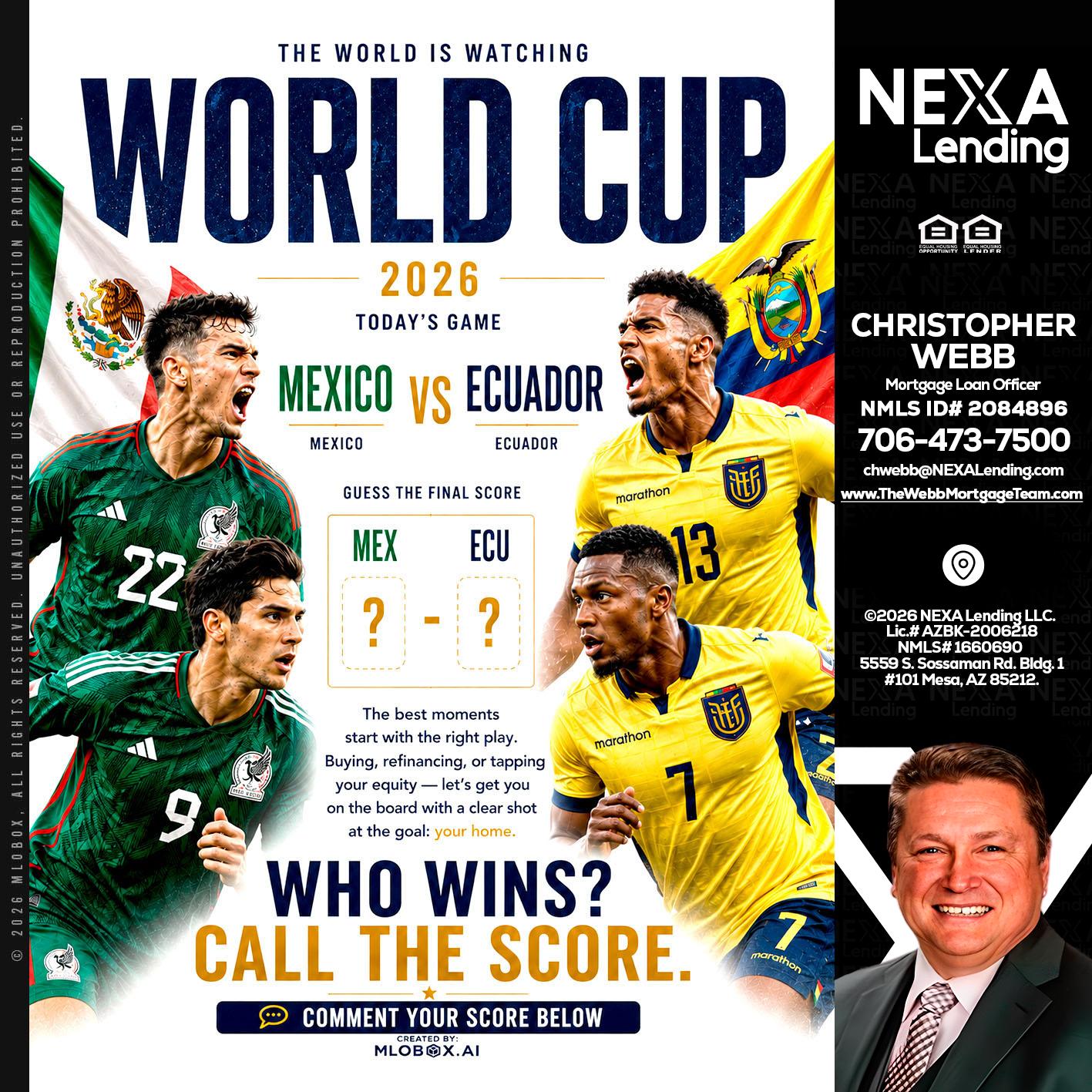 WORLD CUP 2026 - Christopher Webb -Mortgage Loan Officer